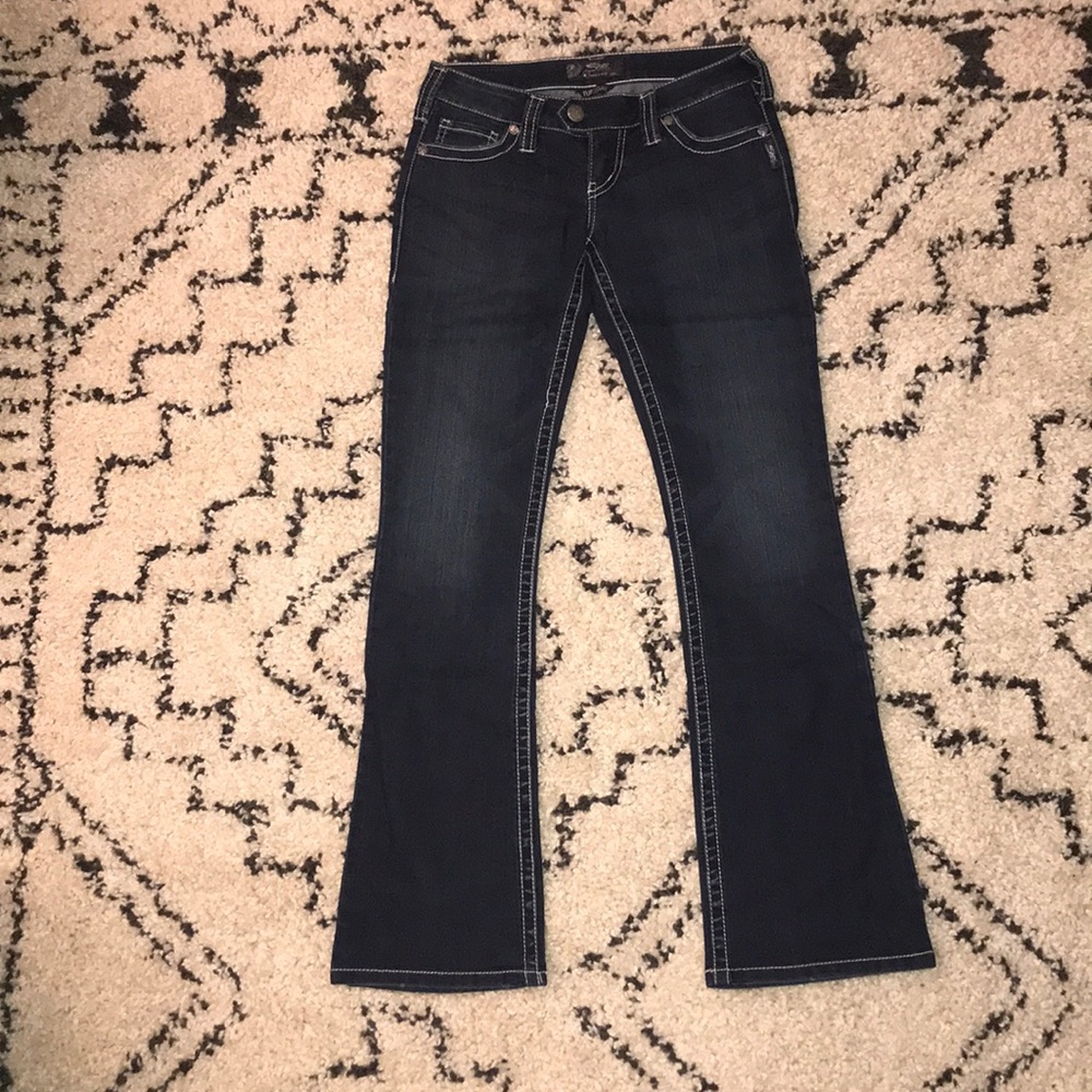 Dark Wash Flare Bottom Silver Jeans